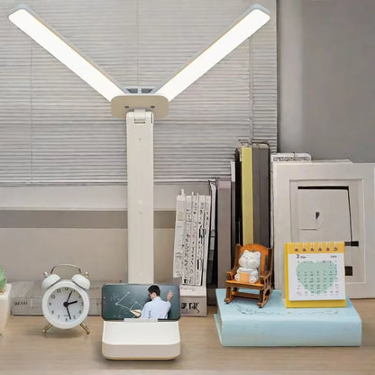 LED Desk Lamp USB Rechargeable Table Lamp 3 Levels Dimmable Touch Desk Lighting Eye Protection Foldable For Bedroom Desk Light