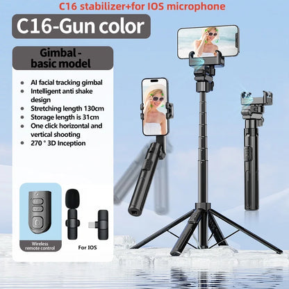 FANGTUOSI 2026 NEW Foldable Smartphone Handheld Gimbal Cellphone Video Record Vlog Stabilizer for iPhone 14 Xiaomi Huawei