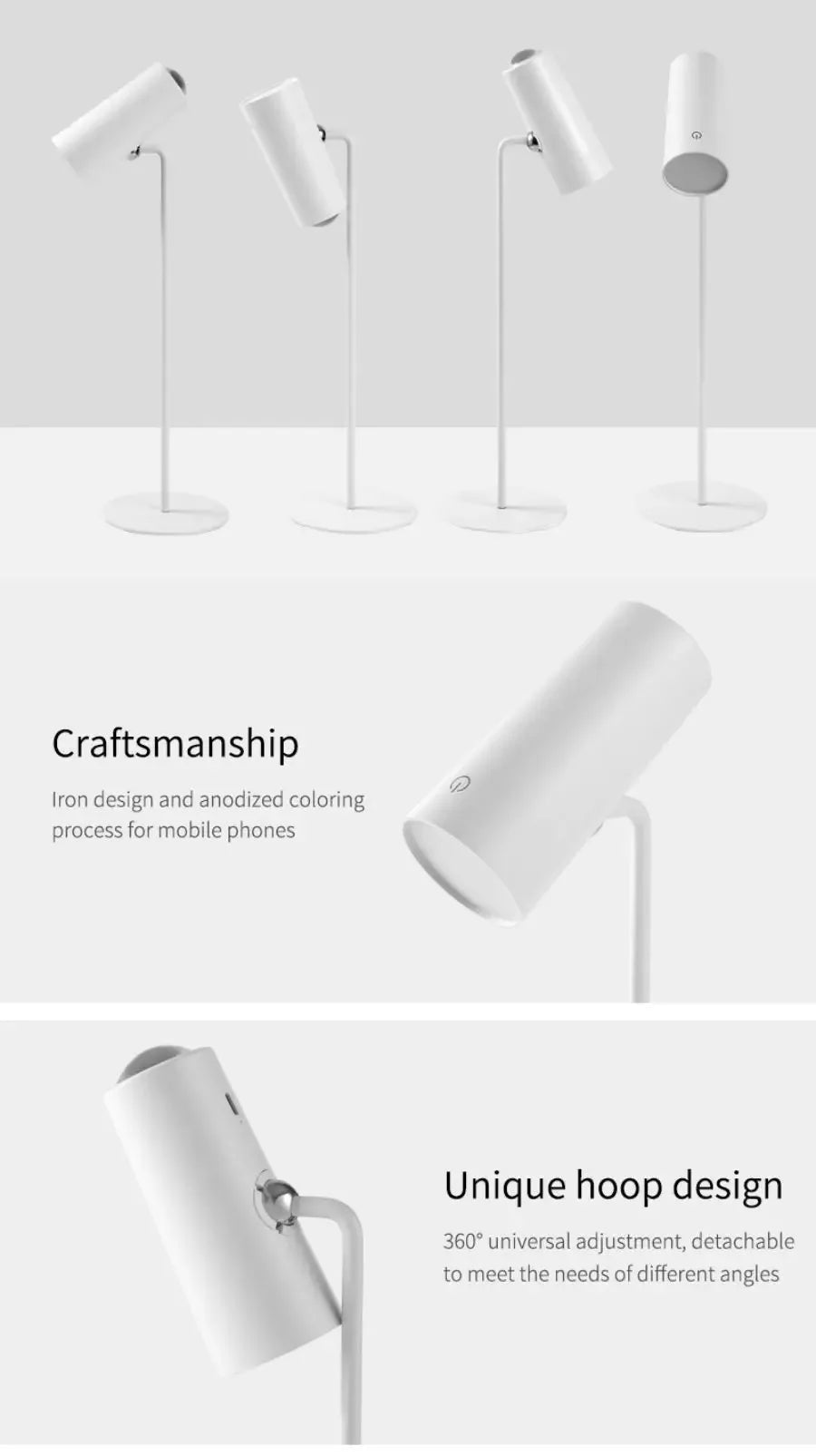 Sunset Eye Protection Table Lamp  USB Touch Dimming Reading Light for Study Flashlight Bedroom Bedside Decor Photo Desk Lamps