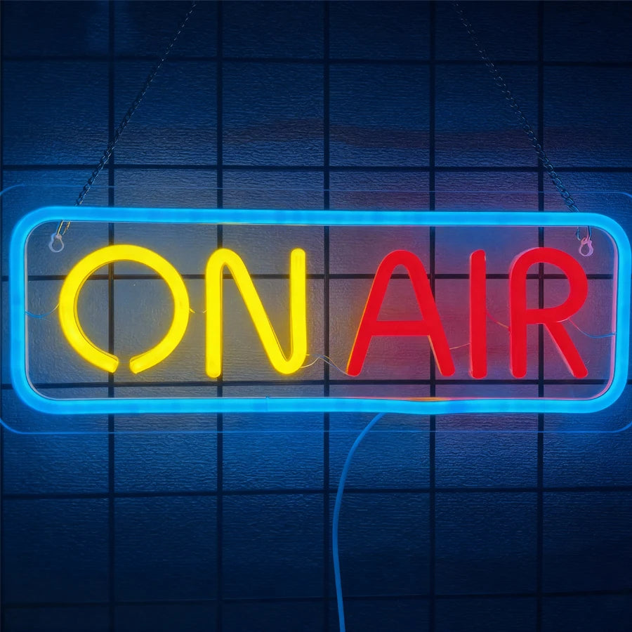 On Air Led Neon Sign, Used For Wall Decor, Game Player Live Broadcast, Music Studio, Recording Studio, Bar, Party Wall Lamp.