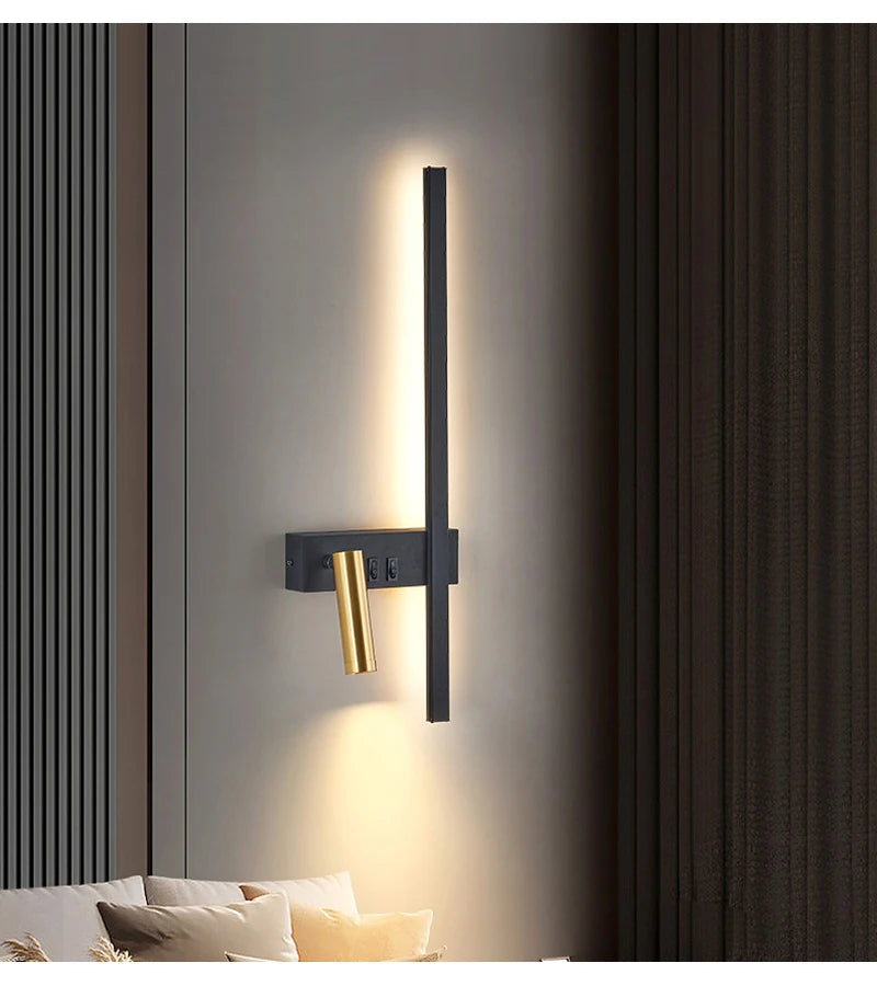 Nordic Led Wall Lamp Interior Lighting Fixture for Home Tv Bedside Living Room Corridor Decoration Modern Wall Light Sconces