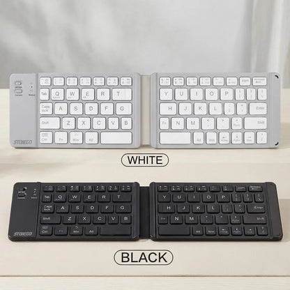 Foldable Bluetooth Keyboard Portable Wireless Rechargeable Ultra Slim Silent Key Board for Mobile Phone Accessories