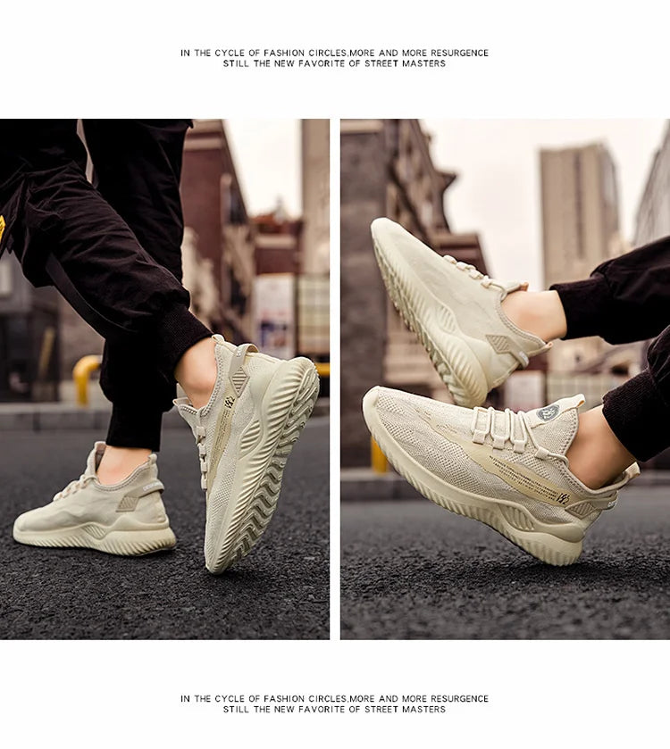Men Sneakers 2026 Men Tennis Shoes New Fashion Spring and Summer Leisure Walking and Running Breathable Flat Bottom Gym Sports