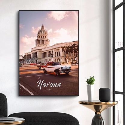World Famous Cities Canvas London Paris New York Amsterdam Rome Landscape Canvas Painting  Wall Art  for Living Room Home Decor