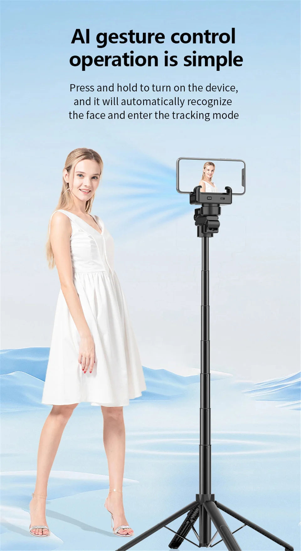 FANGTUOSI 2026 NEW Foldable Smartphone Handheld Gimbal Cellphone Video Record Vlog Stabilizer for iPhone 14 Xiaomi Huawei