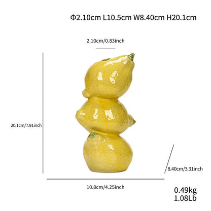 Ceramic Fruit Vase Decorative Ceramic Vase For Flowers Floral Container Party Kitchen Decorations For Table Centerpieces Offices