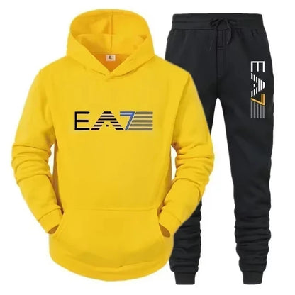 Men's Tracksuit Set: Stylish, Comfortable, and Casual - Autumn/Winter Men's Sportswear Set with Jacket and Pants (Two-Piece Set)