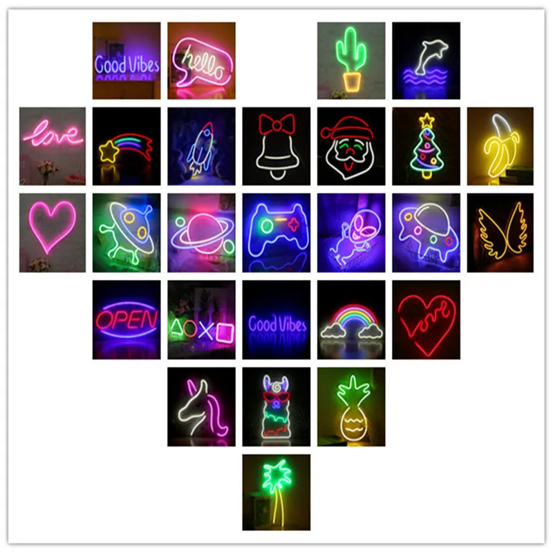 LED Neon Signs Acrylic Custom Neon Sign Kids Name Birthday Logo Personalized Family Home Wedding Wall Decor LED Lights Gifts