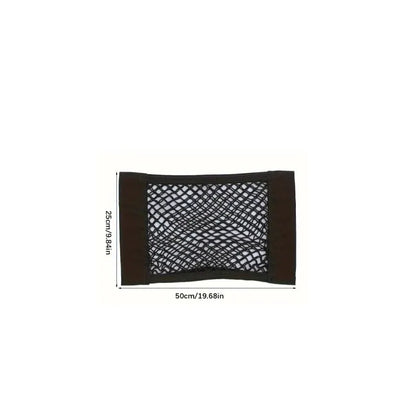 1pc Universal Car Storage Bag Double Mesh Trunk Storage Net Car Built-in Storage Bag with Car Fire Extinguisher Fixed Net