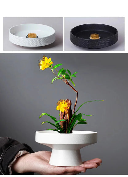 Creative Crafts Ceramic Vase Artificial Flower Decorative Flower Pots Desk Decoration Floral Arrangement Vases Modern Home Decor