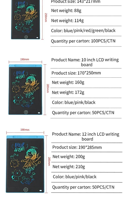 12 Inch LCD Writing Tablet Drawing Board Graffiti Sketchpad Mgaic Erasable Handwriting Pad Toys for Kids Boys Gifts
