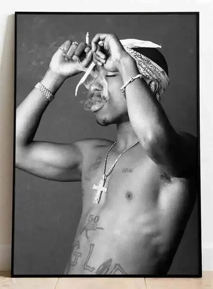 Canvas Painting Wall Art Music Album Cover Aesthetic Pictures Pop Hip Hop Rapper Tupac Posters For Room Modern Home Decor
