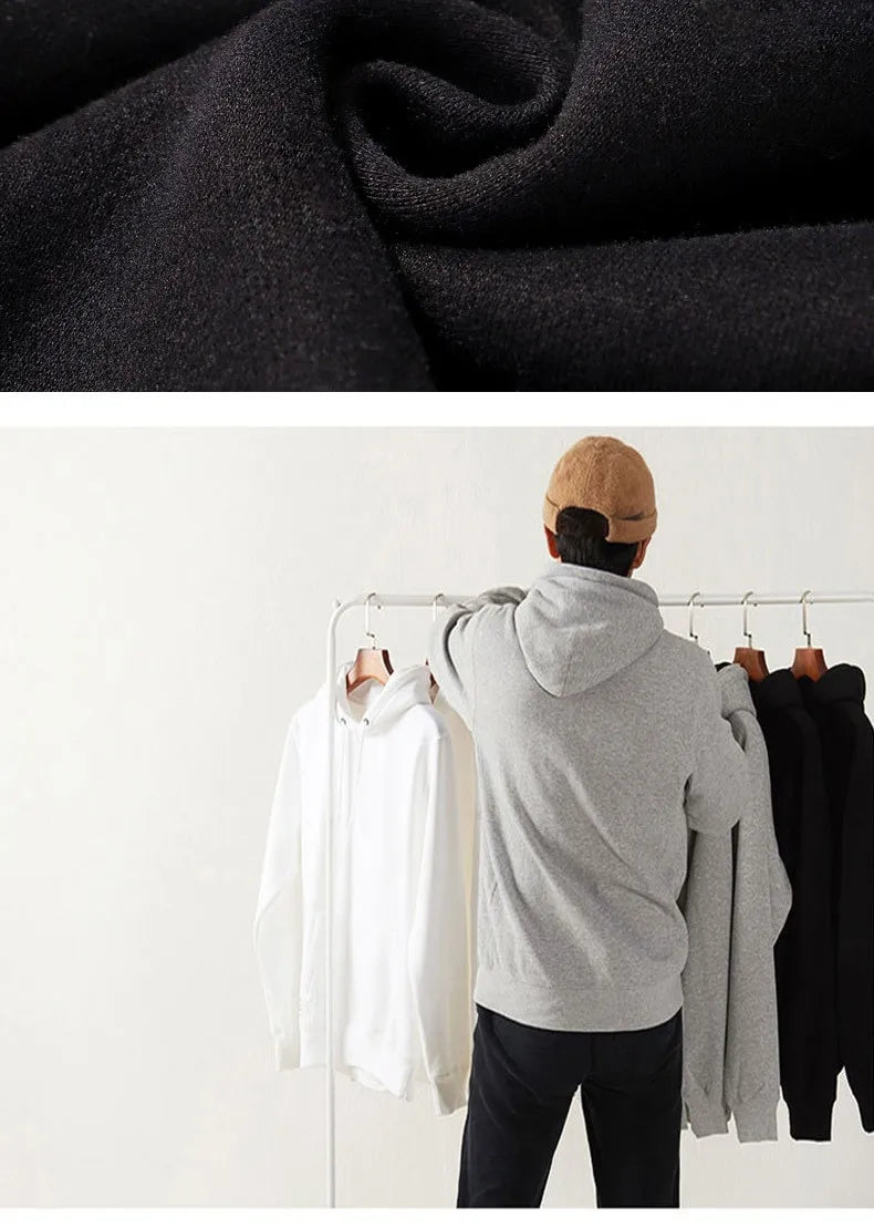 Men's Hoodies Brand Oversize Sweatshirts Soft Loose Tracksuit Never Give Up Print Autumn Winter  Fleece Pullover Hooded  Men's