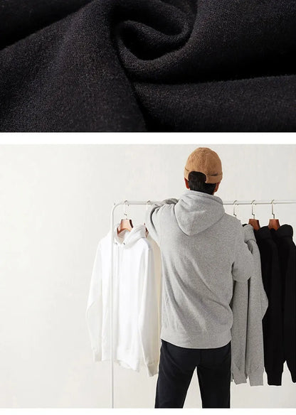 Men's Hoodies Brand Oversize Sweatshirts Soft Loose Tracksuit Never Give Up Print Autumn Winter  Fleece Pullover Hooded  Men's