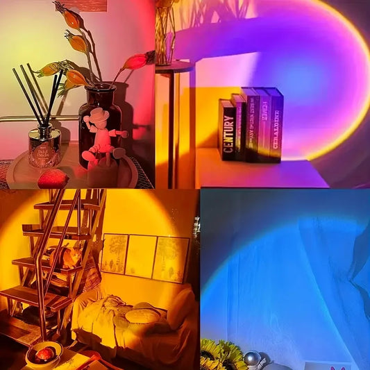 Sunset Lamp Projection Led Lights with Remote 16 Colors Night Light for Photography Selfie Party Home Living Room Bedroom Decor