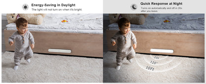 WILLED  Motion Sensor Cabinet Light Battery Display 60 LED Touch Light Bar Wireless Rechargeable Battery Night Light